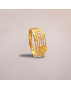 96VJ5657 | 22Kt Gold Gents Signity Fancy Ring 96VJ5657