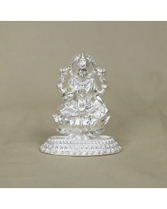 574VB2396 | Casting Lotus Lakshmi Devi Silver Idol 574VB2396