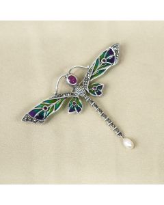 208VQ2903 | Beautiful Butterfly Design Antique Silver Saree Pin 208VQ2903