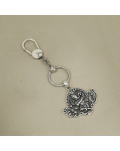 208VQ3938 | Antique Lord Ganesh Silver Key Chain 208VQ3938
