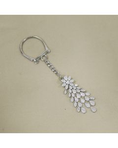 208VQ3939 | 92.5 Sterling Silver Flower Boquet Design Key Chain 208VQ3939
