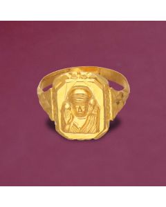93VD3807 | 22Kt Plain Gold Baba Ring For Kid Boy 93VD3807