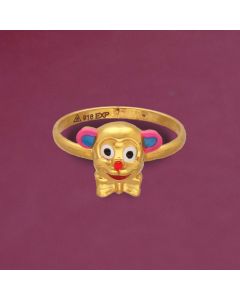 97VM1394 | 22Kt Casting Golden Lion Cub Cartoon Ring For Kids 97VM1394