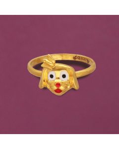 97VM1404 | 22Kt Mickey Mouse Minnie Gold Ring For Kid Girl 97VM1404