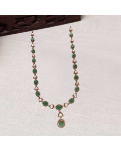 588VA990 | 18Kt Polki Emerald Haram In Victorian Style 588VA990