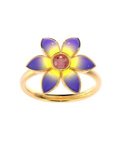 492A2388 | 18Kt Floral Dwarf Gold Ring 492A2388