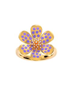 492A2390 | 18Kt Fancy Floral Partywear Ring 492A2390
