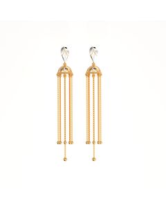 492A2408 | 18Kt Golden Tassel Drop Earrings 492A2408