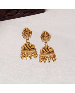 82VI9908 | 22Kt Lakshmi Nagas Gold Earrings 82VI9908