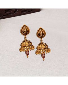 135VG5954 | 22Kt Antique Gold Hanging Earrings 135VG5954