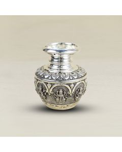 334VA1006 | Pure Silver Ashtalakshmi Chembu With Fine Antique Finish 334VA1006