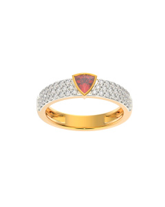 148U6525 | 18Kt Sleekish Diamond Ring For Women 148U6525
