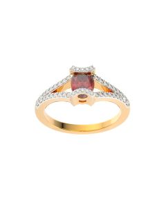 148U6532 | 18Kt Opulent Oval Cut Ruby Diamond Ring 148U6532