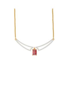 170G5320 | 18Kt Fashionable Ruby Diamond Pendant 170G5320