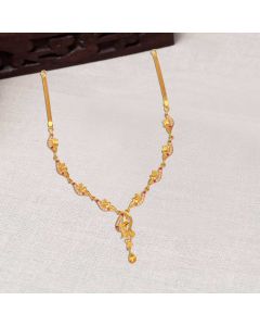 5VG9427 | 22Kt Ravishing Rose Necklace Designs In Gold 5VG9427