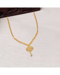6VG1719 | 22Kt Fancy Floral Ogee Necklace Gold 6VG1719