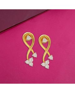 155VH4233 | 18Kt Infinity Loop Diamond Stud Earrings 155VH4233