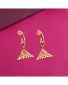 155VH8828 | 18Kt Dazzle Diamond Jhumka Earrings 155VH8828