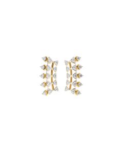 155H9221 | 18Kt Bhill Tribal Diamond Earrings 155H9221
