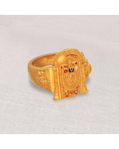 97VL7884 | 22Kt Tirupati Balaji Gold Ring For Men 97VL7884