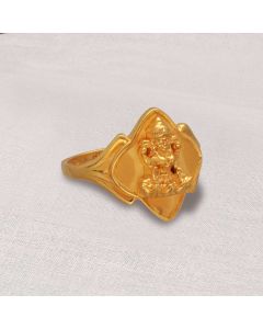 97VM5844 | 22Kt Lucky Lakshmi Devi Ladies Gold Ring 97VM5844