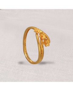 97VM5412 | 22Kt Yellow Gold Floral Ring For Women 97VM5412