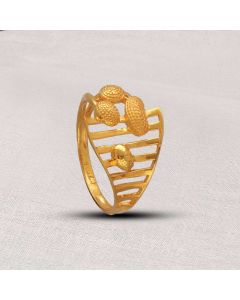 97VM6141 | 22Kt Unique Plain Gold Ring For Women 97VM6141
