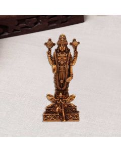 561JA303 | 22Kt Divine Garuda Vahana Narayana Antique Gold Idol 561JA303