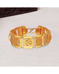 165VG2954 | 22Kt Gold Exclusive OM Bracelet For Men 165VG2954