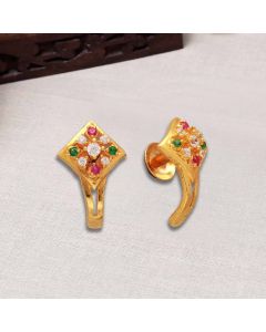 81VH3312 | 22Kt Semi Precious J Tops Gold Earrings 81VH3312
