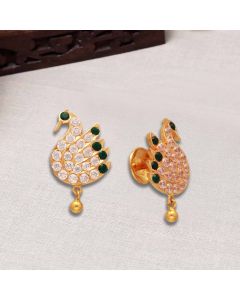 74JL1026 | 22Kt Beautiful Peacock Design Hand Made Earrings 74JL1026