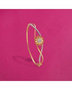 177VG852 | 18Kt Fiona Floral Curve Diamond Bracelet 177VG852