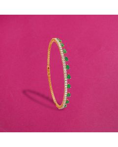 486VA64 | 14Kt Enchanting Emerald & Diamond Bracelet 486VA64