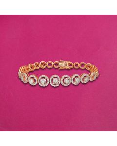 177VG1821 | 18Kt Rose Gold Diamond Bracelet For Her 177VG1821