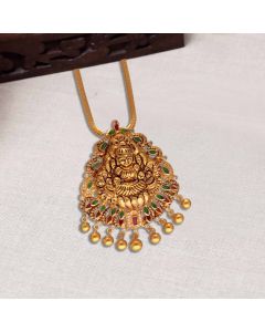 70VG4019 | 22Kt Dainty Lakshmi Devi Gold Pendant 70VG4019