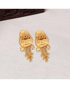 78VY3006 | 22Kt Small Gold Hanging Earrings 78VY3006