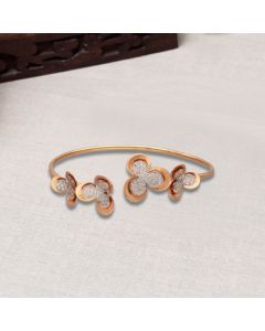 601VA36 | 18Kt Handcrafted Flex Gold Bracelet For Girls 601VA36