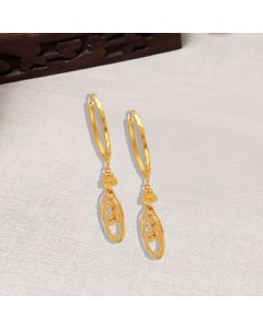 78VY2695 | 22Kt Bengali Style Hoop Earrings 78VY2695