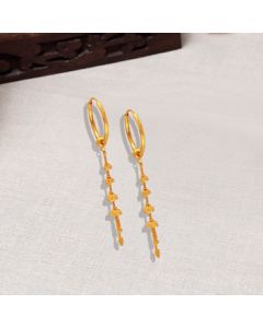 78VW6601 | 22Kt Gold Modern Bengali Hoop Earrings 78VW6601