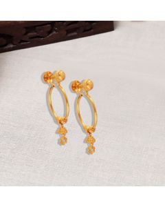 78VW4305 | 22Kt Gold Small Bengali Hoop Earrings 78VW4305