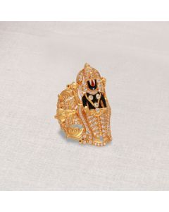97VM7555 | 22Kt Temple Balaji Gold Ring For Men 97VM7555