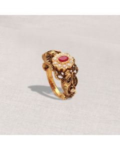 610VA83 | 22Kt Antique Style Fortune Elephant Gold Ring 610VA83