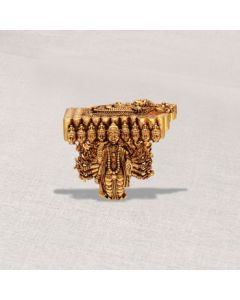 610VA88 | 22Kt Lord Vishnu Virat Roop Antique Gold Ring 610VA88