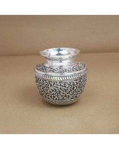 334VA1128 | Floral Engraved Antique Silver Chembu 334VA1128
