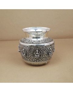 334JA1079 | Antique Ashta Lakshmi Silver Kalash For Wedding 334JA1079