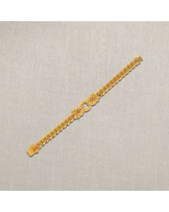 65VI3271 | 22Kt Gold Double Headed Tiger Bracelet For Men 65VI3271