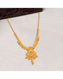 9VK9852 | 22Kt Indian Rhodium Gold Necklace 9VK9852