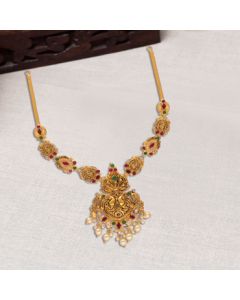10VG9471 | 22Kt Antique Style Peacock Gold Necklace 10VG9471