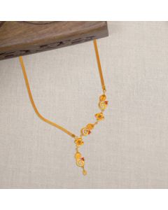 6VG1746 | 22Kt Fusion Floral Gold Chain Necklace 6VG1746