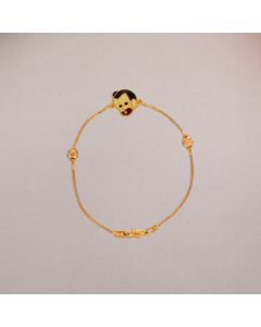 67VB1584 | 22Kt Bal Hanuman Gold Bracelet For Kids 67VB1584